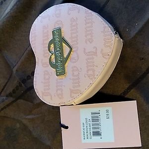 Juicy Couture logo pink heart wristlet is the perfect gift